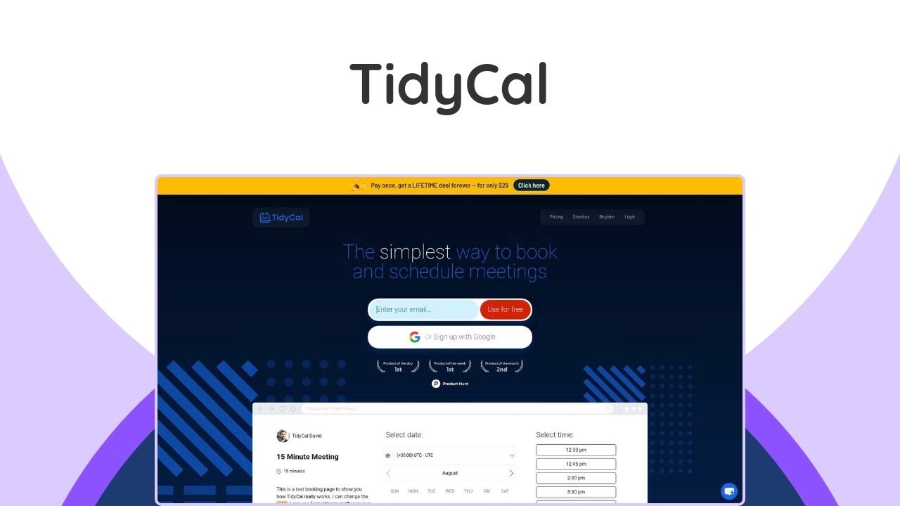 Streamline your scheduling! Get lifetime access to an intuitive online appointment tool with a one-time payment. No monthly fees.