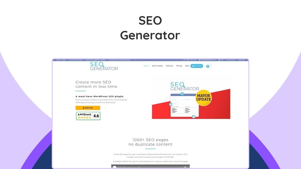 Get permanent access to powerful SEO automation software with a one-time payment. Boost rankings and visibility!