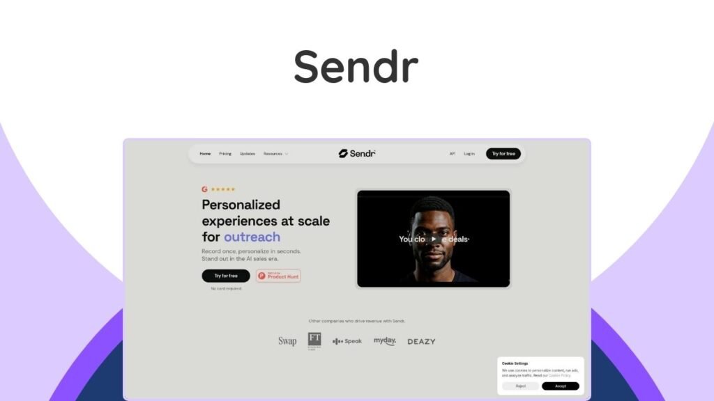 Sendr Lifetime Deal – The Ultimate Guide To AI Sales Engagement 1 Sendr Lifetime Deal: AI sales platform for personalized outreach. Pay once, use forever. Boost engagement & conversions!