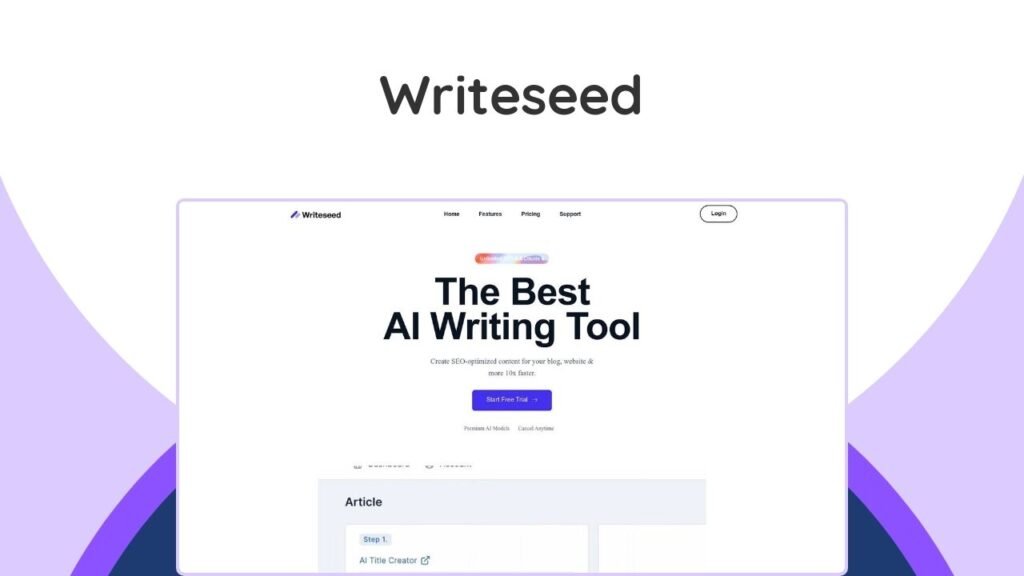 Generate high-quality, SEO-optimized content effortlessly with AI. Includes templates, SEO metrics, & WP integration.
