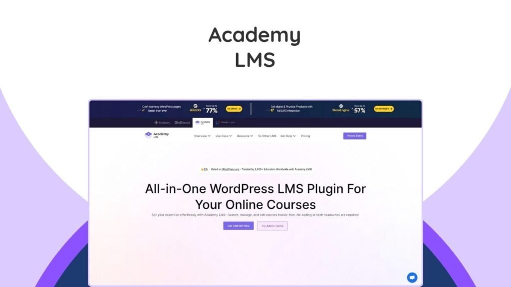 Academy LMS Lifetime Deal – The Ultimate Guide To Building Online Courses 8 Effortlessly create, manage, and sell online courses directly from your WordPress site, no coding needed.