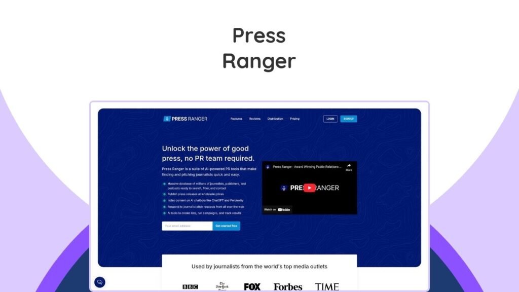 An AI-powered PR platform offering automated media outreach, connecting you to 2M+ journalists for affordable visibility.