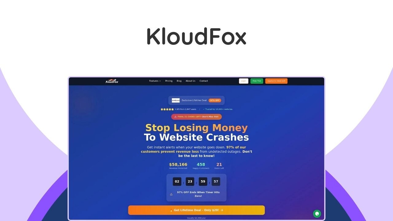 Keeps your website online, preventing lost sales & reputation damage. Get instant alerts for any issues.