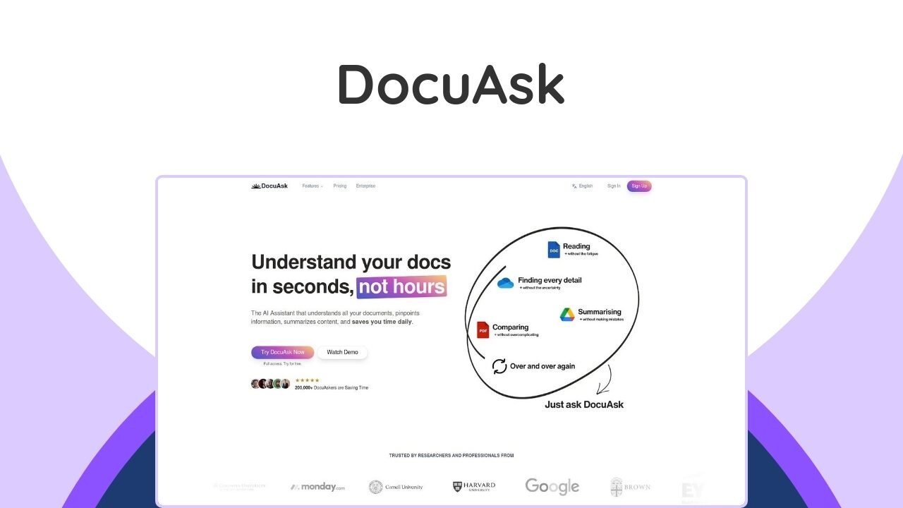 Simplify complex documents with AI. DocuAsk lets you upload files, ask questions, & get multilingual answers.